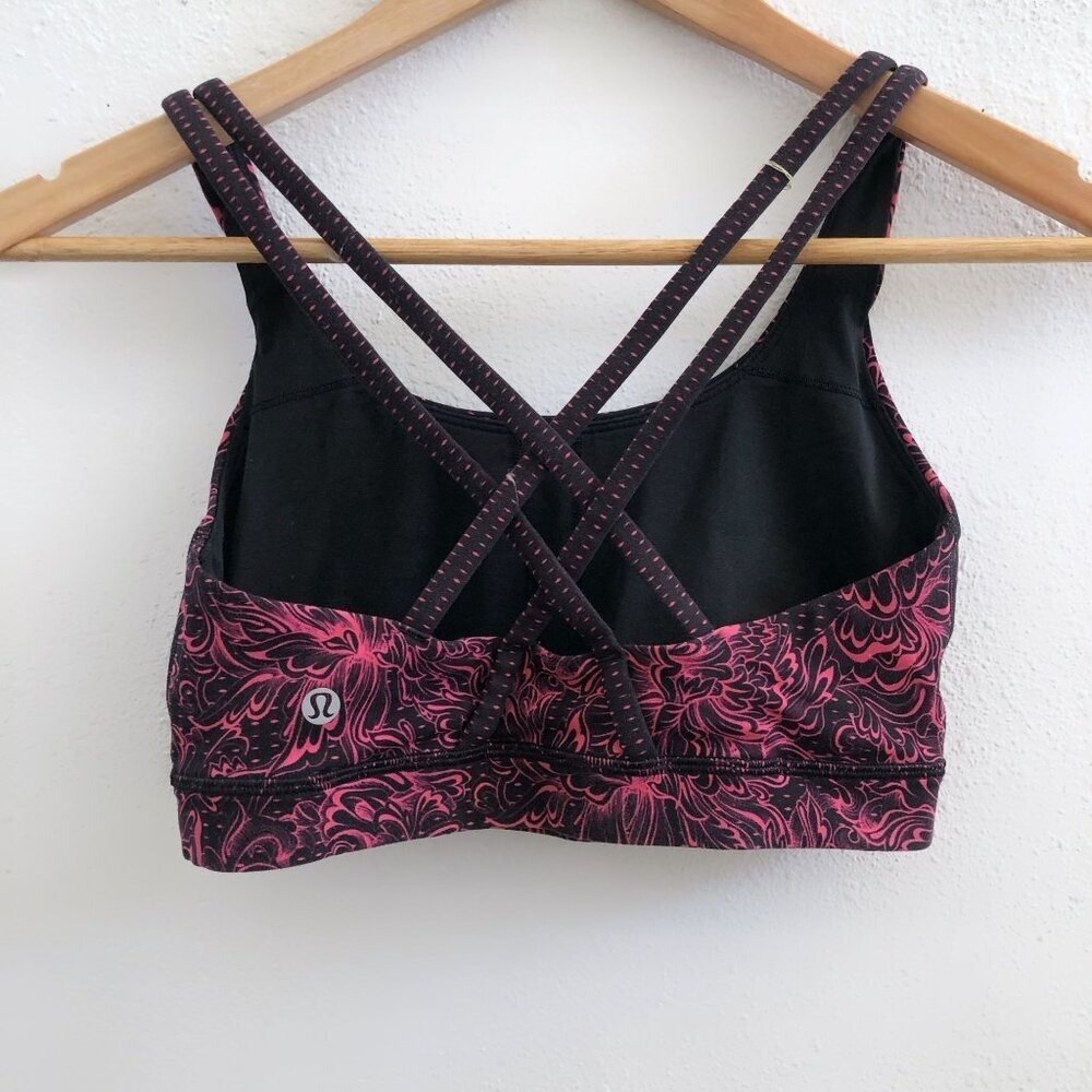 LULULEMON Energy Bra Infinity Energy Bra Glossy Black Size 6 - Picture 4 of 9